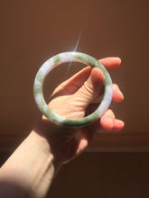 Load image into Gallery viewer, 62.5mm certified 100% natural Type A purple white brown jadeite jade bangle AZ158-4008

