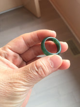 Load image into Gallery viewer, 3 pieces Type A 100% Natural dark green/black Jadeite Jade ring blessed melon(福瓜), rectangle safety bead pendants set BK133
