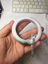 Load image into Gallery viewer, 54mm Certified 100% natural Type A olive green/white/purple/brown(FU LU SHOU) chubby jadeite jade bangle AX96-(5190)
