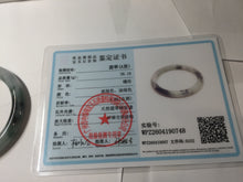 Load image into Gallery viewer, 55.7mm Certified Type A 100% Natural Dark Green Blue Gray Black Slim Moonlit Ink (水墨月色)Round Cut Jadeite Jade Bangle BS146-0748
