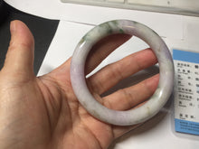 Load image into Gallery viewer, 58.8mm Certified Type A 100% Natural light green/sunny green/brown/black/purple(Rocky Mountain Dusk) chubby round cut Jadeite bangle PD90-1101
