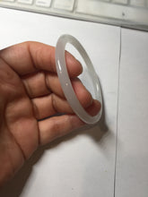 Load image into Gallery viewer, 53.5mm Certified 100% Natural white slim nephrite jade bangle HN138-9099
