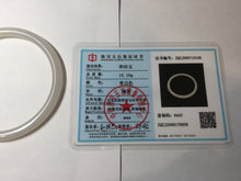 Load image into Gallery viewer, 59.2mm Certified 100% Natural white gray slim nephrite jade bangle HN137-9100
