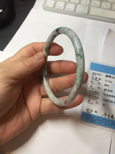 Load image into Gallery viewer, 60.2mm certified Type A 100% Natural sunny green red brown slim round cut Jadeite Jade bangle PH209-6198
