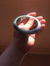 Load image into Gallery viewer, 57.5mm Certified Type A 100% Natural Sunny Green, Deep Forest Green, Gray &amp; Black Jadeite Jade Bangle AZ159-4038
