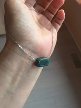 Load image into Gallery viewer, 3 pieces Type A 100% Natural dark green/black Jadeite Jade ring blessed melon(福瓜), rectangle safety bead pendants set BK133
