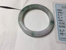 Load image into Gallery viewer, 54.5mm Certified 100% natural Type A Watermelon Rind Green &amp; Light Purple jadeite jade bangle PH242-0177
