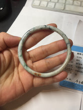 Load image into Gallery viewer, 60.2mm certified Type A 100% Natural sunny green red brown slim round cut Jadeite Jade bangle PH209-6198
