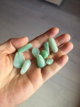 Load image into Gallery viewer, 100% Natural type A icy watery sunny green jadeite Jade bamboo/blessing melon pendant BM56
