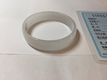 Load image into Gallery viewer, 51.7mm Certified type A 100% Natural white thin Jadeite Jade bangle PB267-1025
