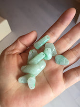 Load image into Gallery viewer, 100% Natural type A icy watery sunny green jadeite Jade bamboo/blessing melon pendant BM56
