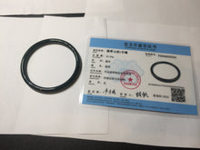 Load image into Gallery viewer, 59.5mm Certified Type A 100% Natural dark green/blue/gray Guatemala slim round cut Jadeite bangle BP200-5524
