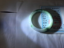 Load image into Gallery viewer, 54.5mm Certified 100% natural Type A Watermelon Rind Green &amp; Light Purple jadeite jade bangle PH242-0177
