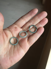 Load image into Gallery viewer, Size 2 3/4 (13.8mm) 100% natural type A icy watery green/blue/purple Guatemala jadeite jade band ring group AA104
