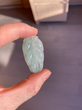 Load image into Gallery viewer, Certified type A 100% Natural icy watery green Jadeite Jade leaf pendant BH59-5-2611
