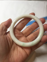 Load image into Gallery viewer, 57mm Certified Type A 100% Natural sunny green/white(白底青) Jadeite Jade bangle PE39-2852
