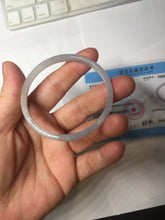 Load image into Gallery viewer, 50mm Certified Type A 100% Natural icy watery light purple white slim Jadeite Jade bangle PJ53-2054
