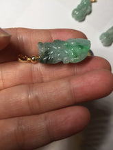 Load image into Gallery viewer, 100% natural type A sunny green jadeite jade 3D PiXiu (貔貅) pendant group AX150
