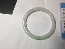 Load image into Gallery viewer, 59.4mm certified Type A 100% Natural sunny green white light purple slim round cut Jadeite Jade bangle PH211-3198
