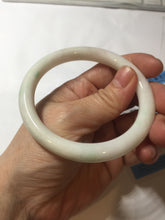 Load image into Gallery viewer, 57mm Certified Type A 100% Natural sunny green/white(白底青) Jadeite Jade bangle PE39-2852
