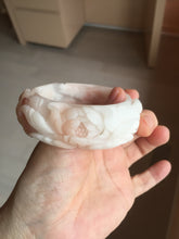 Load image into Gallery viewer, 51mm 100% natural pink red brown carved Phoenix and Peony (凤穿牡丹)  Quartzite (Shetaicui jade) bangle SY126
