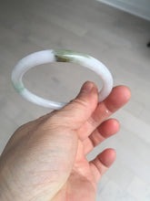 Load image into Gallery viewer, 55.8mm certified 100% natural white sunny green purple slim round cut jadeite jade bangle BL90-4666
