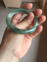Load image into Gallery viewer, 50.5mm Certified type A 100% Natural icy watery oily dark green white Jadeite Jade bangle PB122-3460

