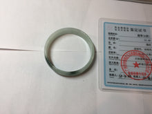 Load image into Gallery viewer, 51.5mm Certified type A 100% Natural light green thin Jadeite Jade bangle PB269-1039
