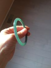 Load image into Gallery viewer, 56.3mm Certified Type A 100% Natural dark green/blue/gray with Guatemala slim round cut Jadeite bangle PH14-2352
