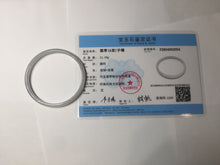 Load image into Gallery viewer, 50mm Certified Type A 100% Natural icy watery light purple white slim Jadeite Jade bangle PJ53-2054
