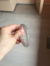Load image into Gallery viewer, 52.6mm 100% natural light purple/pale pink/gray “Scattered Blossoms, 落英” Quartzite (Shetaicui jade) round cut  bangle SY137
