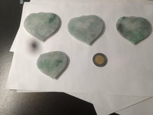 Load image into Gallery viewer, 100% Natural type A light green/white concentric hearts/pinky promise(执子之手，与子偕老) jadeite Jade pendant necklace AZ74
