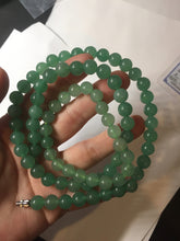 Load image into Gallery viewer, 8-8.4mm Certified 100% natural green Quartzite (DuLong jade) Bracelet Necklace set CB19 Not jadeite jade! Please read the whole description
