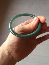 Load image into Gallery viewer, 56.3mm Certified Type A 100% Natural dark green/blue/gray with Guatemala slim round cut Jadeite bangle PH14-2352

