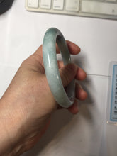 Load image into Gallery viewer, 57.8mm Certified Type A 100% Natural Dark Green Blue Gray Black Round Cut Jadeite Jade Bangle BS147-0754
