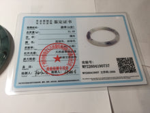 Load image into Gallery viewer, 57.7mm Certified Type A 100% Natural Dark Green Blue Gray Black Moonlit Ink (水墨月色) Round Cut Jadeite Jade Bangle BS148-0737
