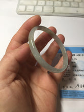 Load image into Gallery viewer, 50mm Certified Type A 100% Natural icy watery light purple white slim Jadeite Jade bangle PJ54-2048

