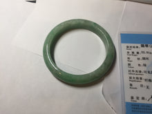 Load image into Gallery viewer, 58.4mm Certified Type A 100% Natural sunny green gray Jadeite Jade bangle PA119-9890
