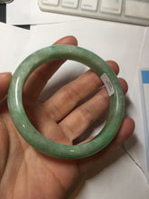 Load image into Gallery viewer, 58.4mm Certified Type A 100% Natural sunny green gray Jadeite Jade bangle PA119-9890
