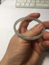 Load image into Gallery viewer, 50mm Certified Type A 100% Natural icy watery light purple white slim Jadeite Jade bangle PJ54-2048
