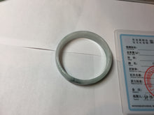 Load image into Gallery viewer, 50.9mm 100% natural type A sunny green light green Mountains Unfold in Succession(两岸青山次第出) green jadeite bangle PB270-1031
