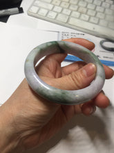Load image into Gallery viewer, 57.7mm certified 100% natural Type A light green yellow purple(FU LOU SHOU) chubby jadeite jade bangle PA191-4761
