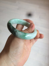 Load image into Gallery viewer, 52.3mm Certified 100% Natural type A sunny green/dark green deep forest Jadeite Jade bangle Deep in the forest AZ8-1651
