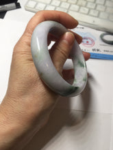 Load image into Gallery viewer, 57.7mm certified 100% natural Type A light green yellow purple(FU LOU SHOU) chubby jadeite jade bangle PA191-4761

