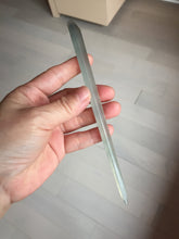Load image into Gallery viewer, 16cm 100% Natural Icy Gray Black (灰冰) Flat Rectangle Xiu Jade (Serpentine) Hairpin AW70
