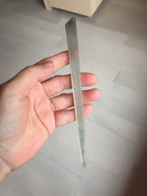 Load image into Gallery viewer, 16cm 100% Natural Icy Gray Black (灰冰) Flat Rectangle Xiu Jade (Serpentine) Hairpin AW70
