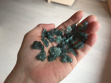 Load image into Gallery viewer, 100% Natural type A icy watery  light dark green/blue/gray/black Guatemala Jadeite Jade butterfly pendant BP177
