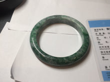 Load image into Gallery viewer, 57.5mm Certified Type A 100% Natural Sunny Green, Deep Forest Green, Gray &amp; Black Jadeite Jade Bangle AZ159-4038
