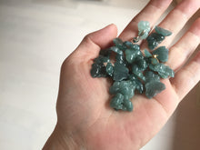 Load image into Gallery viewer, 100% Natural type A icy watery  light dark green/blue/gray/black Guatemala Jadeite Jade butterfly pendant BP177
