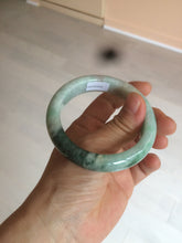 Load image into Gallery viewer, 52.3mm Certified 100% Natural type A sunny green/dark green deep forest Jadeite Jade bangle Deep in the forest AZ8-1651
